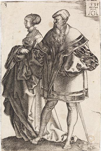 HEINRICH ALDEGREVER Two engravings from the Large Wedding Dancers.